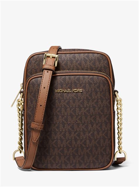 michael kors bags brown with logo on it|Michael Kors brown leather backpack.